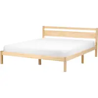 Beliani MERCURER - Bedframe - Lichtbruin - 160 x 200 cm - Dennenhout