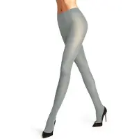 Falke Pure Matt eenkleurig materiaal ondoorzichtig 50 DEN panty dames grijs - maat L