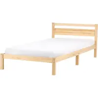Beliani MERCURER - Bedframe - Lichtbruin - 120 x 200 cm - Dennenhout