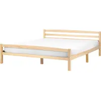 Beliani ECHALLON - Bed - Lichtbruin - 180 x 200 cm - Dennenhout
