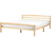 Beliani ECHALLON - Bed - Lichtbruin - 160 x 200 cm - Dennenhout