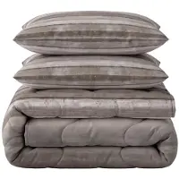 Sleeptime Lazy dekbed zonder overtrek Marcus incl. kussensloop - taupe - 200x220