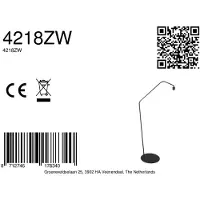 Anne Light & Home Zwarte Vloerlamp Zig-Zag 4218ZW – Uniek Design en Functioneel Gebruik