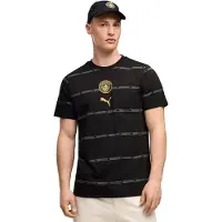 Puma Manchester City Fc Culture Aop Short Sleeve T-shirt Zwart M Man