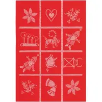 Ekelund Linneväveri Adventruta keukenhanddoek 35x50 cm Rood