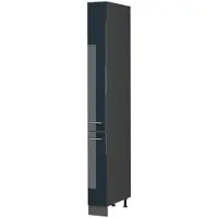 Vicco Apotheekkast Fame-Line, Donkerblauw hoogglans/Antraciet, 20 cm