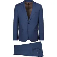 Suitable Sharkskin Kostuum Wol Royal Blauw | Donkerblauw | Maat 56