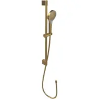 Villeroy & Boch Verve Showers Glijstangset - met drie functies - voor wandmontage - Brushed Gold (goud) TVS10900700076