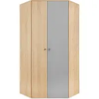Furniture24 Hoekkast Pixel Px2, kast 90x190x90 cm, met 2 deuren, 2 kledingstangen, hoekkast