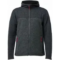 Ivanhoe - Ron Hood - Merinohoodie S, zwart/grijs