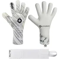 Elite Sport T1W Knit Keepershandschoenen Wit Zwart