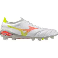 Mizuno Morelia Neo V Beta Pro Gras Voetbalschoenen (FG) Wit Oranje Limoen