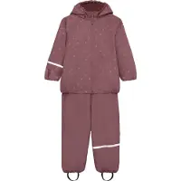 CeLaVi Regenkleding M/u Gespen - Fleece - PU - Rose Brown m. Sti - - 120 - Regenkleding