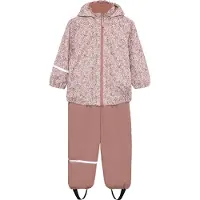 CeLaVi Regenkleding M/u Gespen - Fleece - PU - Shadow Grijs m. B - - 130 - Regenkleding