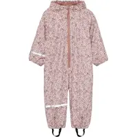 CeLaVi Regenpak m. Fleece - PU - Shadow Grijs m. Bloemen - - 110 - Regenpakken