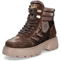 Blauer Dames Bronzen leren laarsjes Blanca03 (38), Leer, Plat, Veters, Ritssluiting, Casual, Brons F6BLANCA03