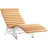 Sotech Complete set tuinligstoel LOUNGER, 800 mm breed, geslepen roestvrij staal, incl. houten latten van lariks