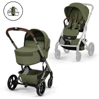 Cybex Kinderwagen Balios S Lux Moss Green/Khaki incl. Foldable Carrycot
