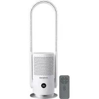 Opviq Asir - Luchtreiniger en Staande Ventilator - 100% ABS - 23.5 x 23.5 x 80 cm