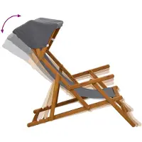 vidaXL Ligstoel 4 pcs 3 Positie massief eucalyptushout Grijs