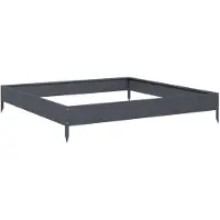 vidaXL Plantenbak verhoogd 100x100x18,5 cm staal antracietkleurig