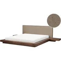 Beliani ZEN - Tweepersoonsbed - Taupe/Bruin - 180 x 200 cm - MDF
