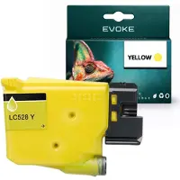 Evoke Cartus – compatibele cartridges voor de Brother-printer LC528 LC-528Y, geel, 53 ml, compatibel met MFC-J6560DW, J6760DW, J6960DW, J6975DW en J6977DW