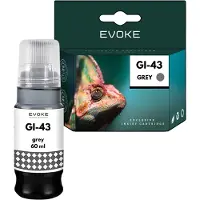 Evoke -inktpatronen, compatibel met de Canon-printer GI-43GY Gi43GY, grijs, 60 ml, compatibel met PIXMA G540 en G640