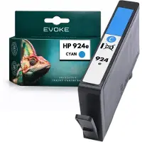 Evoke -patronen, compatibel met de HP-printer 924e 4K0V7NE, cyaan, 13,5 ml, compatibel met de modellen 8122e, 8124e, 8125e, 8132e en 8134e