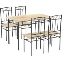 Sonstiges Eetset, 5-delig, beuken, met stoelen, geschikt voor eetkamer, keuken of woonkamer, afmetingen: 109x69x75 cm