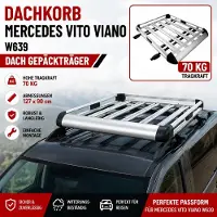 PRO-GROUP Dakkoffer voor auto, dakkap, bagagedrager voor Mercedes Vito Viano W639 | 127 x 90 cm