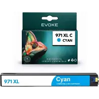 Evoke -compatibele cartridges voor de HP 971 XL CN626AE, cyaan, 110 ml, compatibel met OfficeJet Pro x451dw, x476 en x551dw