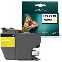 Evoke Compatibele cartridges voor de Brother-printer LC-422 XL LC422XLY, geel, 18 ml, compatibel met MFC-J5340DW en MFC-J5740DW