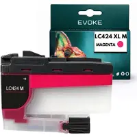 Evoke -compatibele cartridges voor de Brother-printer LC424 LC-424XLM, magenta, 10 ml, compatibel met DCP-J1200W en DCP-J1200WE