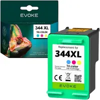 Evoke -inktpatronen, compatibel met de HP-printer 344 C9363EE, driekleurig, 18 ml, compatibel met de DeskJet 460, 5740, 5940, 6520, 6540 en T6620