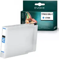 Evoke -compatibele cartridges voor de Epson-printer T7012 E7012, cyaan, 36 ml, compatibel met WF Pro WP-4015, 4020, 4530, 4533, 4545, 4590