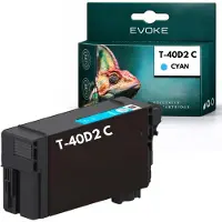 Evoke -compatibele cartridges voor de Epson-printer T40D2 C13T40D240, cyaan, 60 ml, compatibel met SureColor SC-T2100, T3100, T3100M, T3100N en T5100
