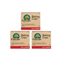 If you care Ongebleekte Grote Bakvormpjes, 60 stuks, 3 pk