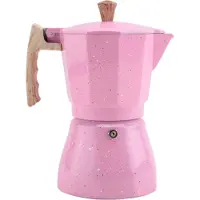 Jojomino Moka pan Latte Mocha Koffiezetapparaat Italiaanse Moka Espresso Cafeteira Percolator Pot Kookplaat Koffiezetapparaat 300ml roze