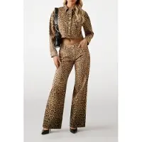 Guess Marciano GUESS Edda Denim Printed J Charming Leopard Deg Maat: 44 | Spijkerjassen Outlet | Dames | Bruin