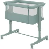 Lionelo Aurora 3in1 Co-sleeper - Babybedje tot 9 kg - Meegroeibed - 4 wielen met rem - Campingbedje – Verstelbare Hoogte – Ademend Gaas – Inclusief Matras & Transporttas – Afneembare Bekleding