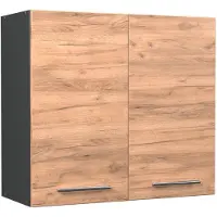 Vicco Hangkast Fame-Line, Goudkleurig Eiken/Antraciet, 80 cm