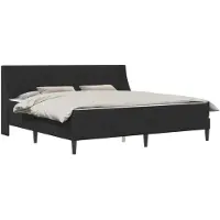 vidaXL Bedframe met matras en hoofdeinde, zwart, 180 x 200 cm, fluweel