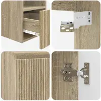 vidaXL Badkamerkast set 3 st Sonoma Eiken 49,5 x 44,5 x 65,5 cm