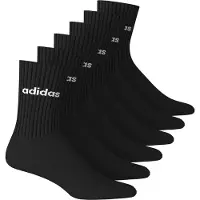 Adidas Sportsokken 'Linear Crew Cushioned 6 Pair Pack' zwart / wit