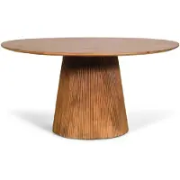 Nest of Nora Ronde mangohouten eettafel Nala - Ø120 cm - Lichtbruin