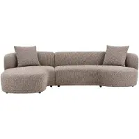 Nest of Nora Loungebank Aaren - met 2 kussens - Links - Bruin
