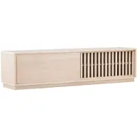 Nest of Nora Tv meubel Kaia - met schuifdeur - Geribd design - Witwash