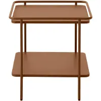 Nest of Nora Bijzettafel vierkant met 2 bladen - 45x45 CM - Metaal - Terracotta