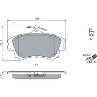 Bosch Remblokken set BP292 Bosch voor o.a. MITSUBISHI, VOLVO